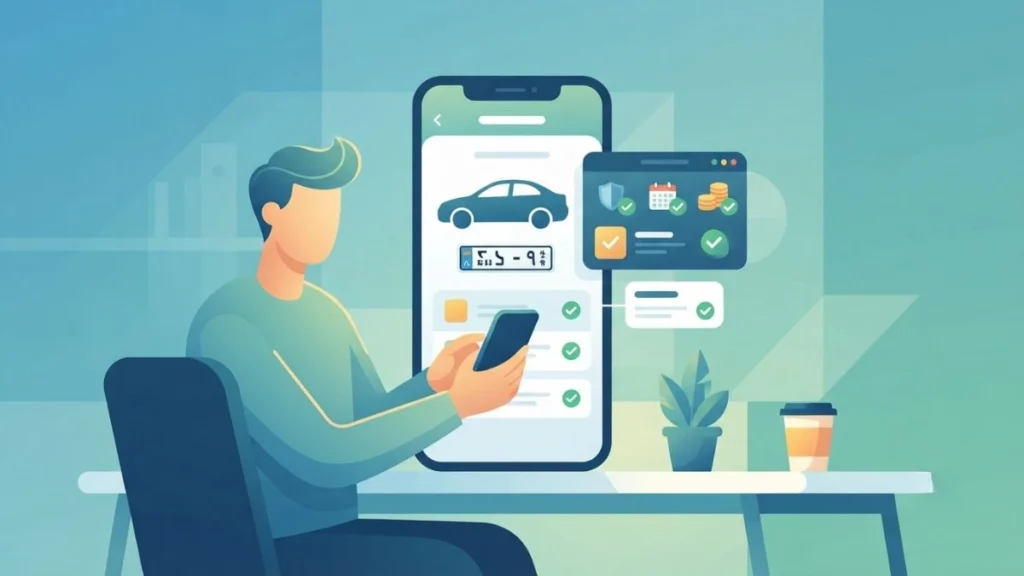 ilustrasi cara cek plat nomor kendaraan online lewat e-samsat