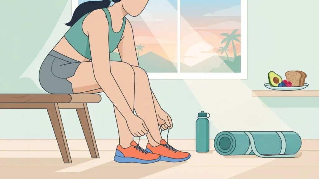 ilustrasi tips menurunkan berat badan secara sehat dan bertahap